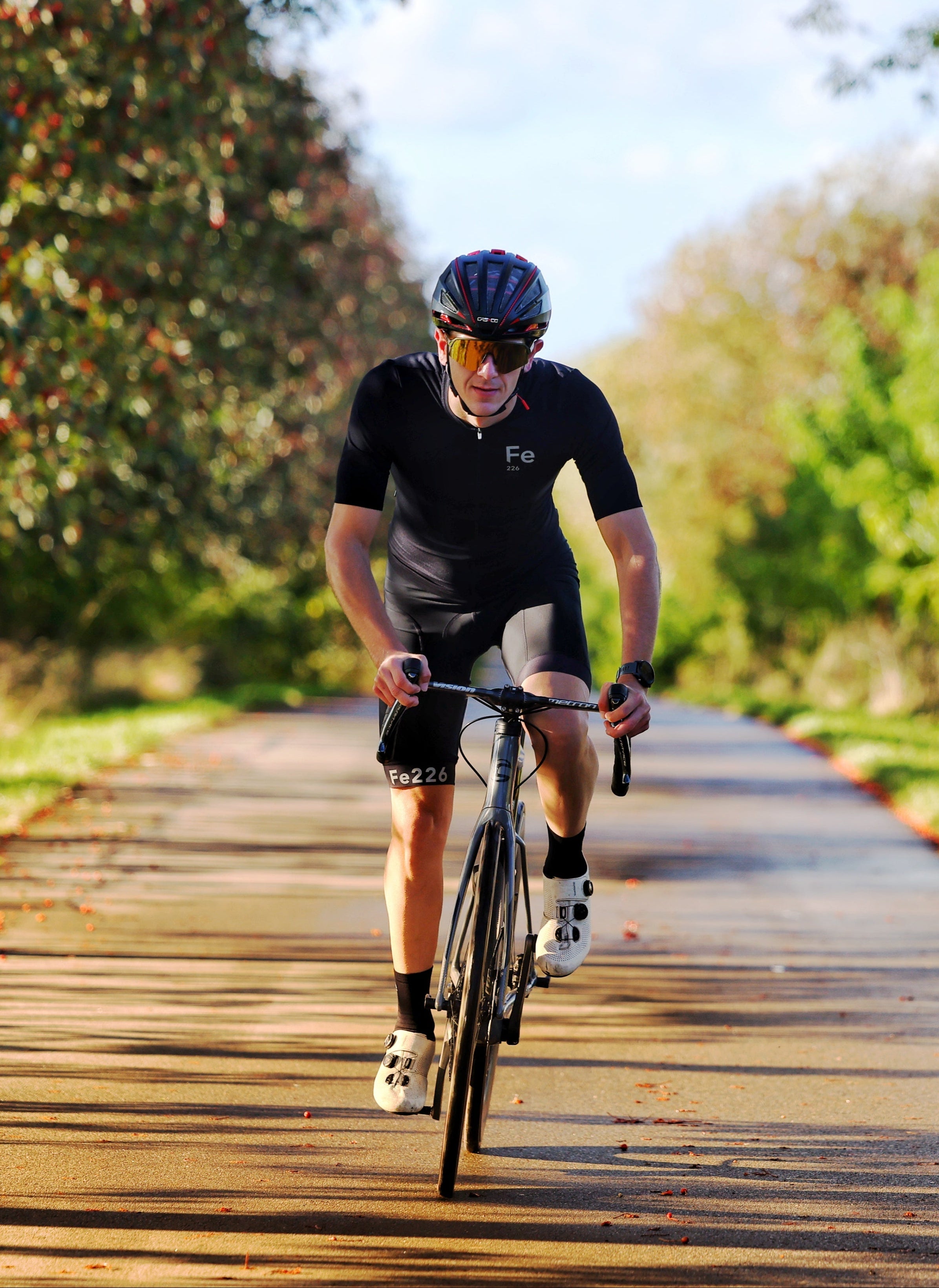 Cykeltrøje Sort, Race fit