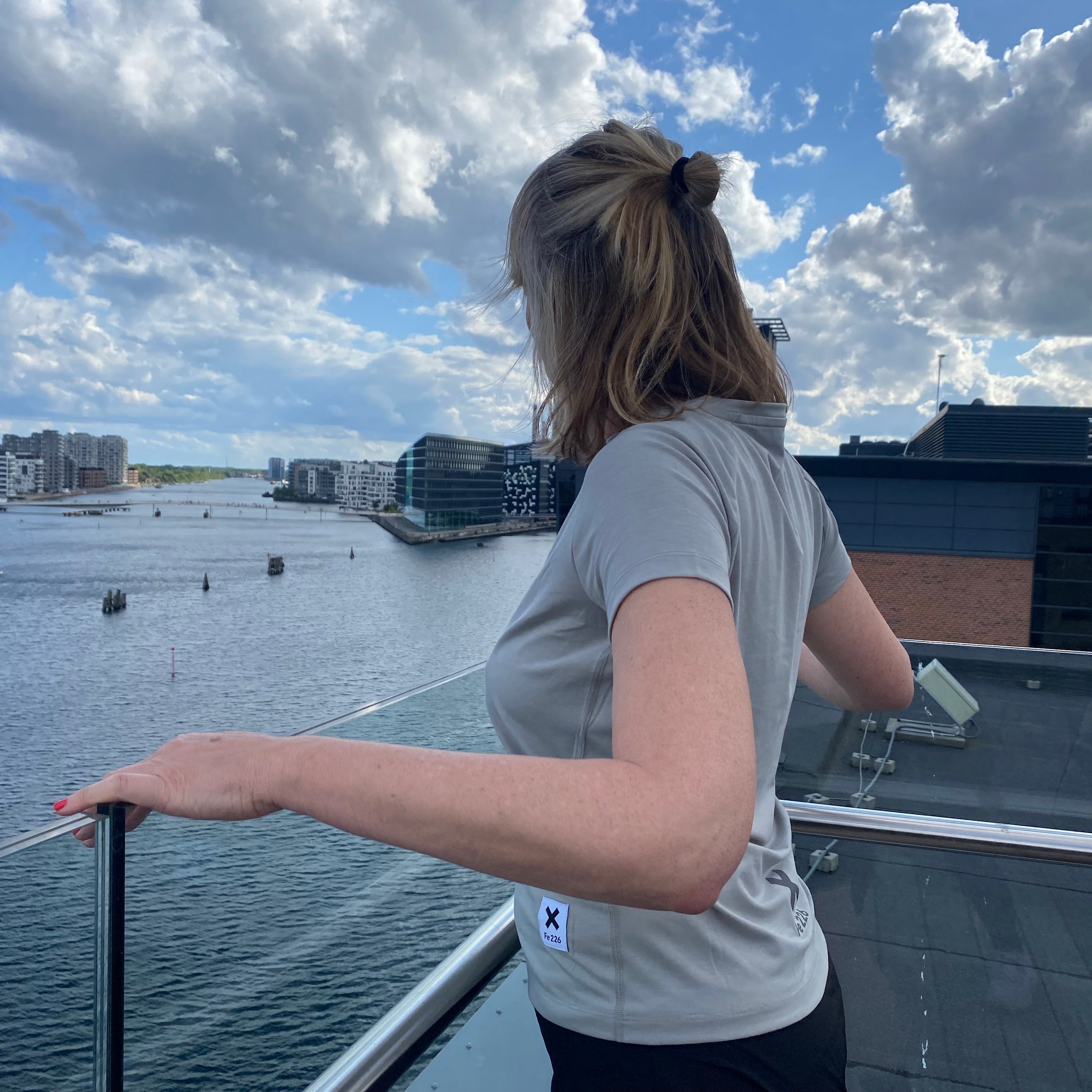 Women Running Shirts, Drizzle Grey