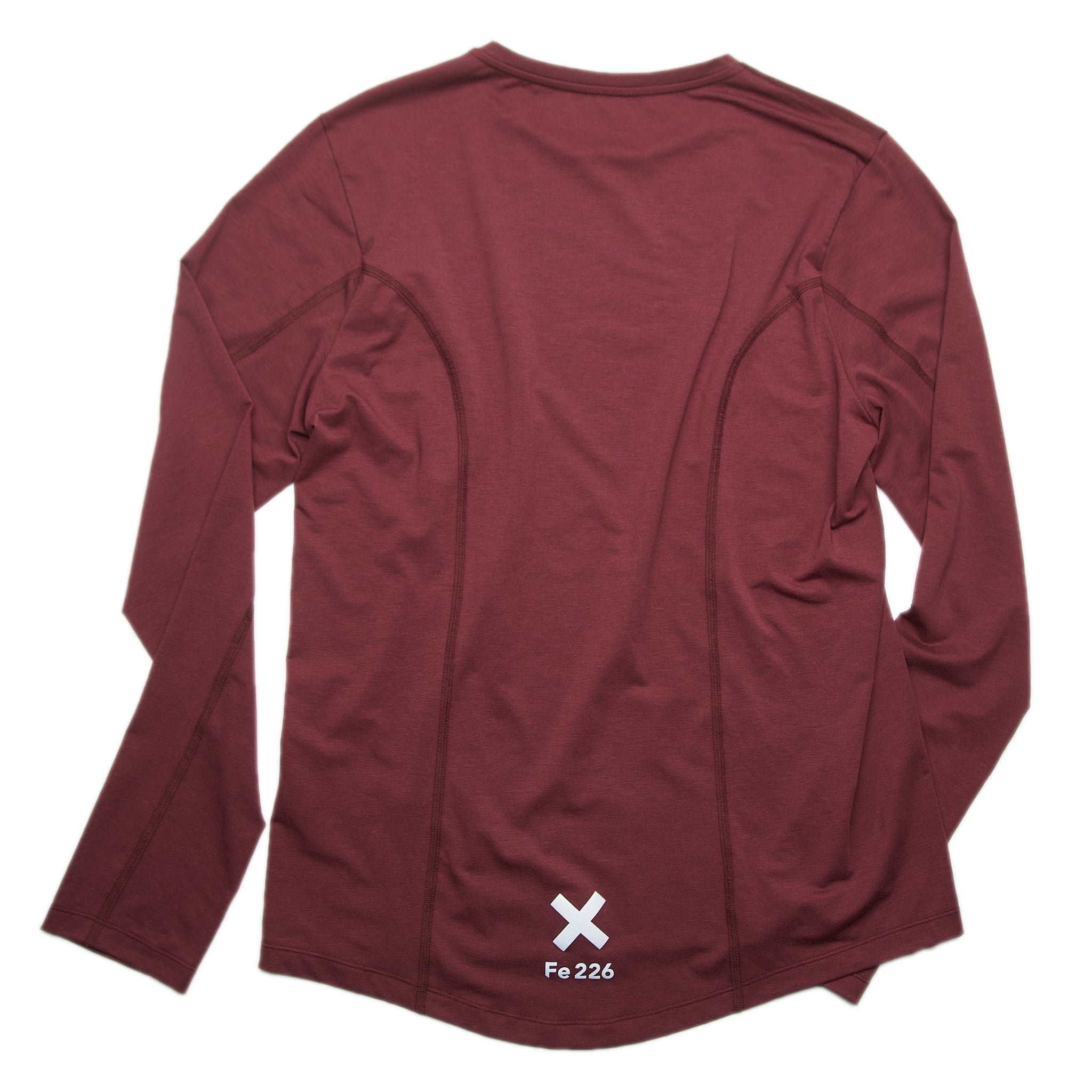 4-Panel Running T-shirt, Langærmet, Bordeauxrød
