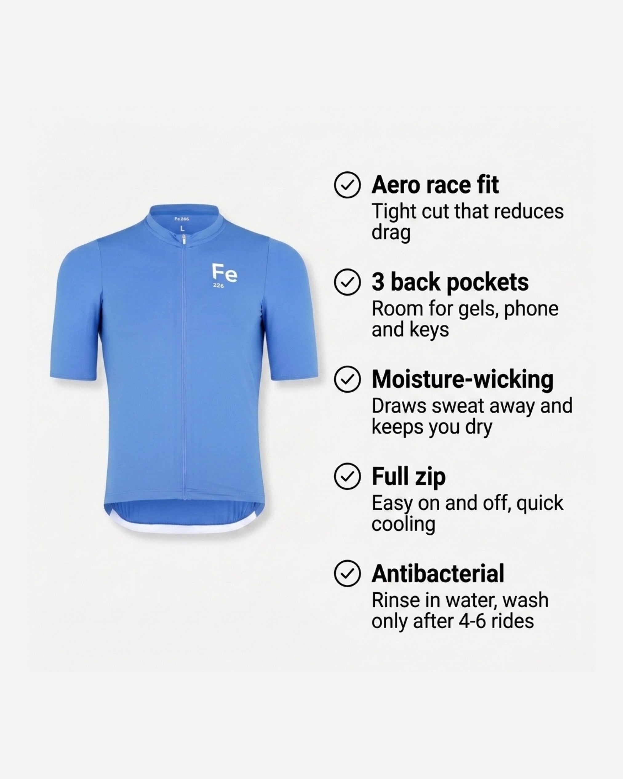 Cykeltrøje Ultramarine Blå - August-tilbud SPAR 40%