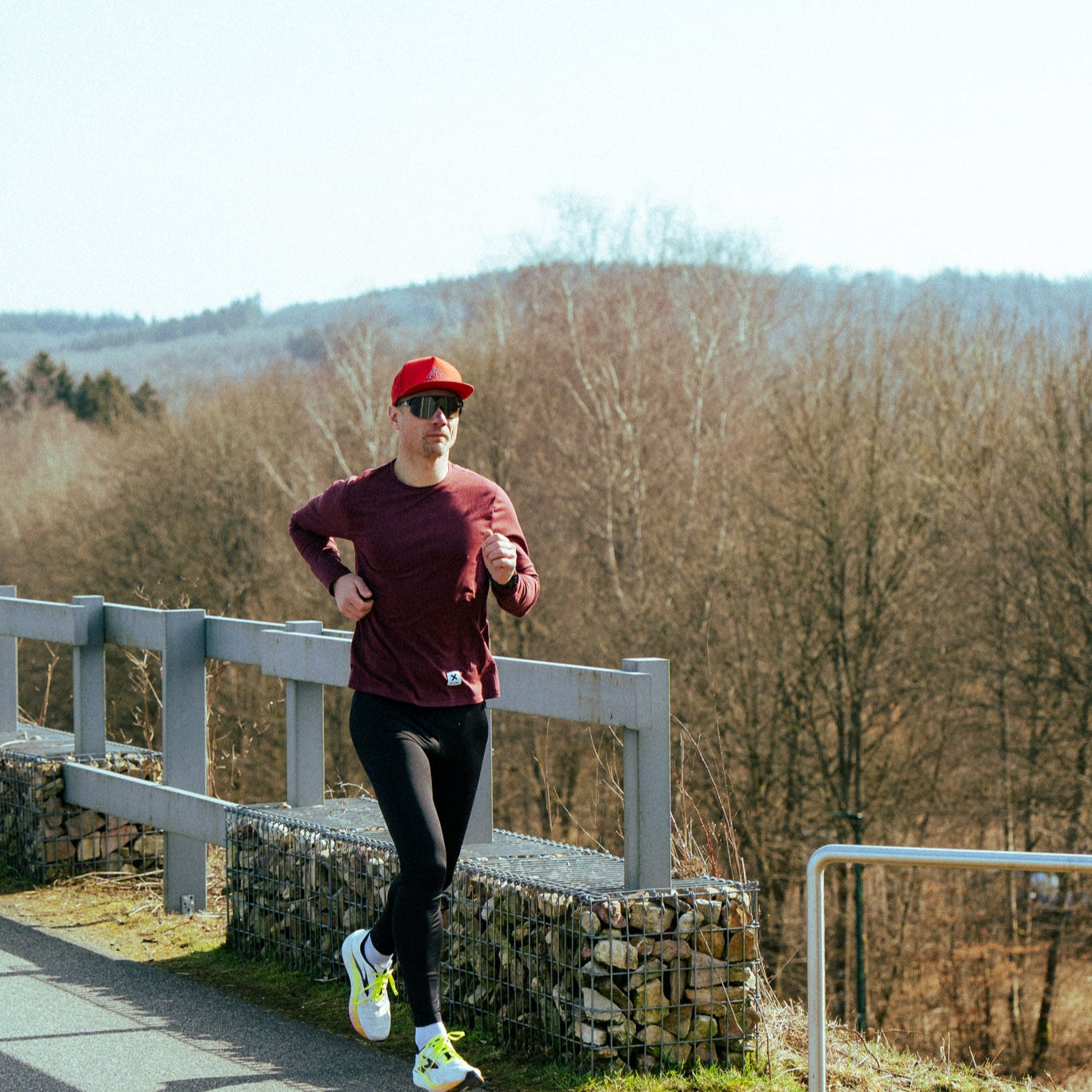 Laufshirts Langarm - Burgund